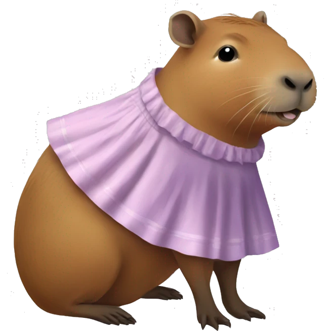 Capybara in dress emoji