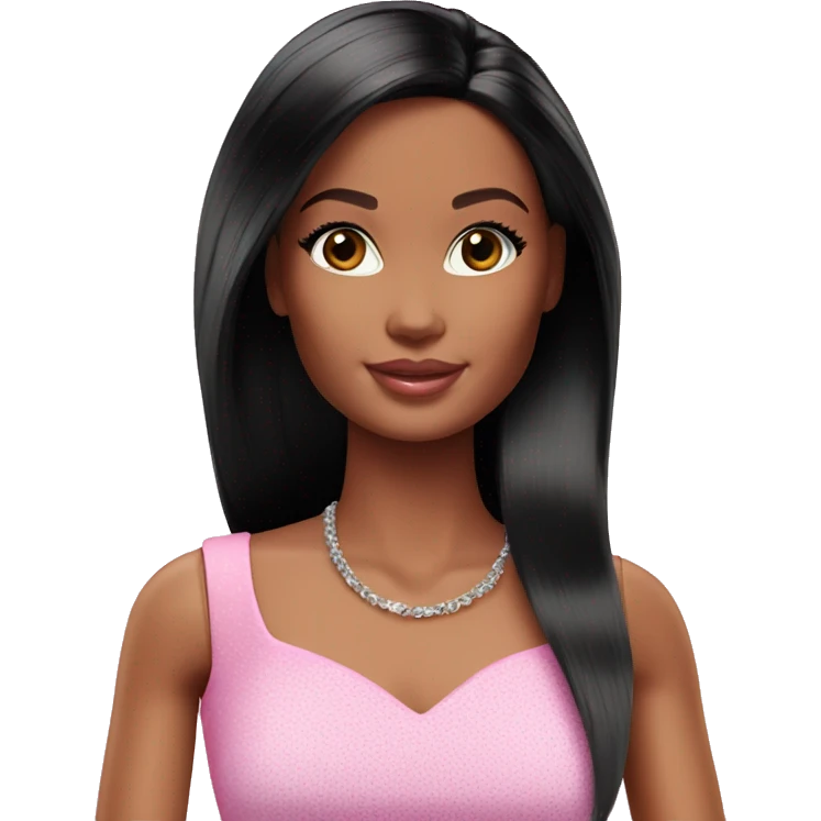 barbie doll black hair emoji
