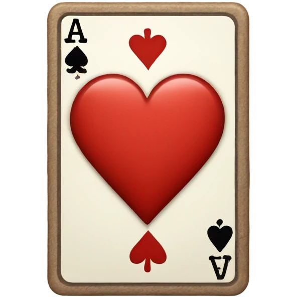 Ace of hearts playing card emoji