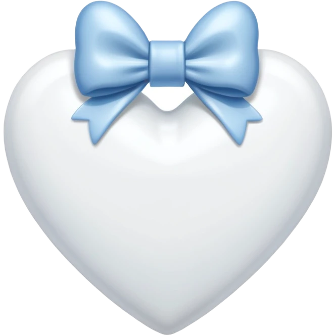 white heart with bow emoji