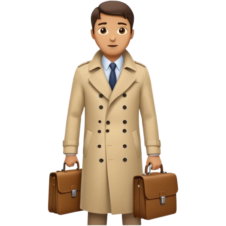 outerwear coat men trenchcoat beige emoji