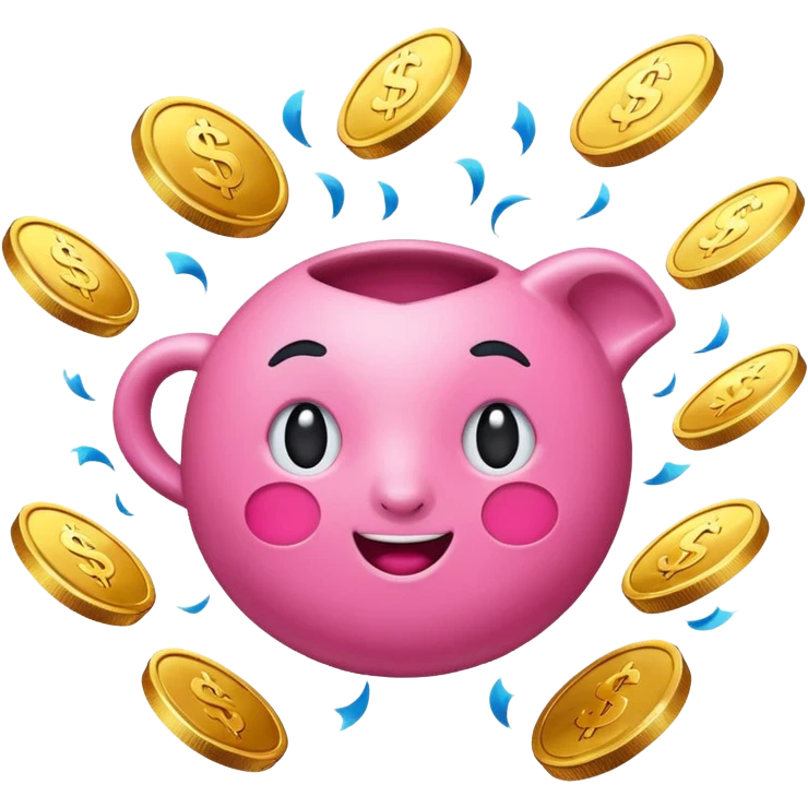 pink money flying  emoji