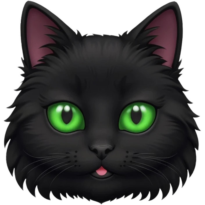 furry black cat face emoji