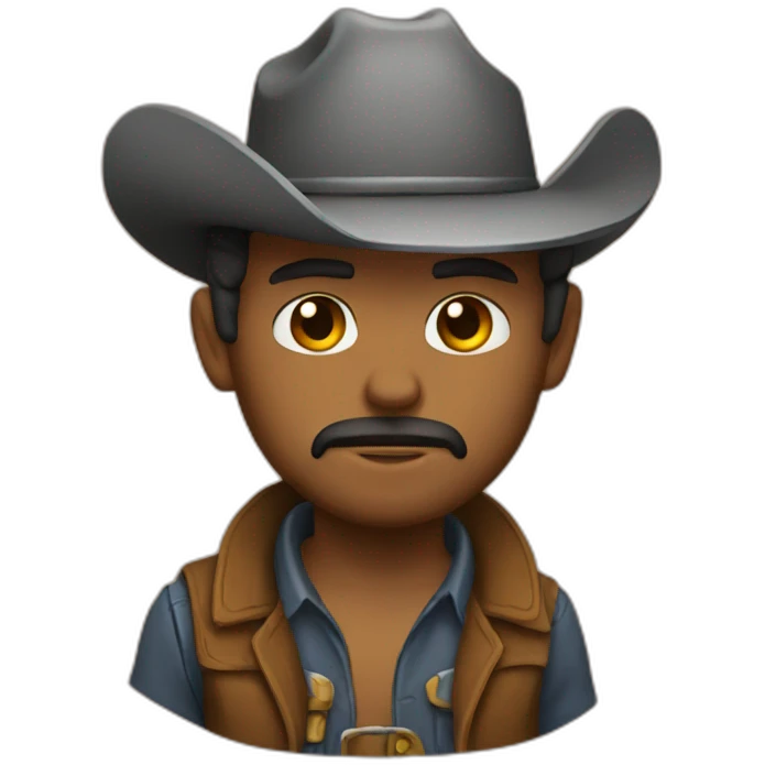 rad but sad cowboy emoji