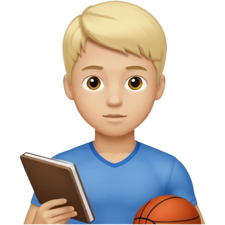 Study sport blond boy emoji
