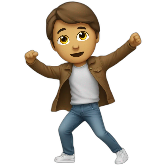 une personne qui fait un dab  emoji
