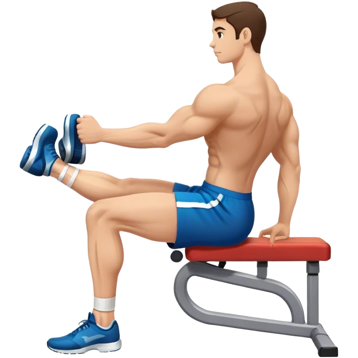 side-view seated calf-raise lower leg exercise emoji