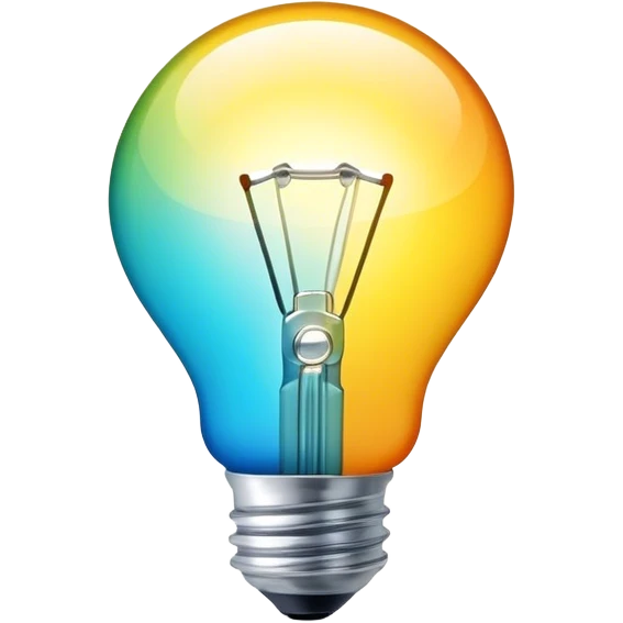 Vibrant light bulb emoji