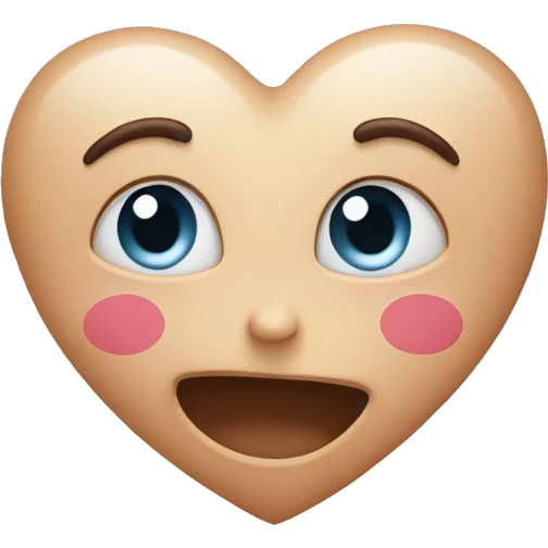 Heart face with arms pointing  emoji
