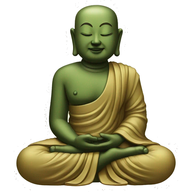 bouddha assis entouré bambou  emoji