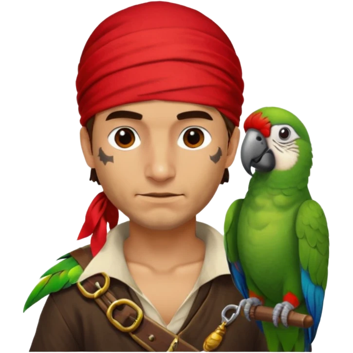 pirate and parrot emoji
