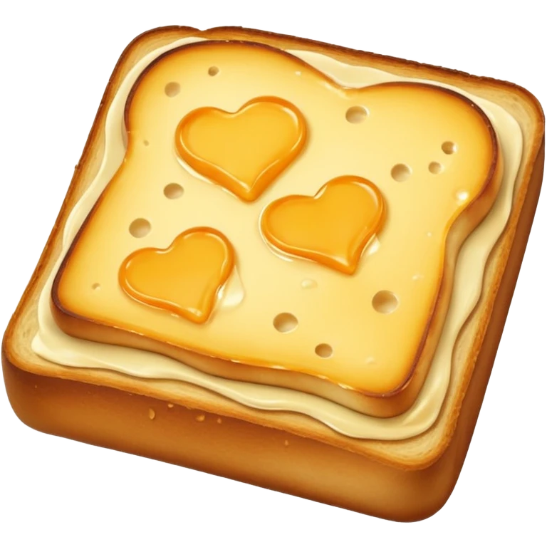 🍞🧀🍞 Closed cheese toast without a face emoji