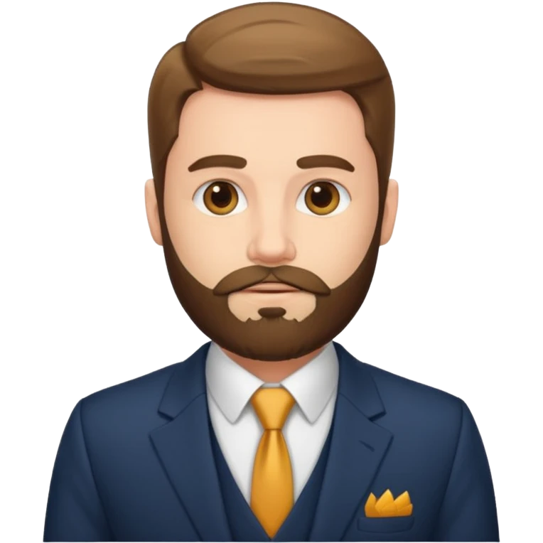 man with beard in a nice suit emoji