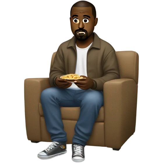 Kanye west eating lay’s while watching tv emoji