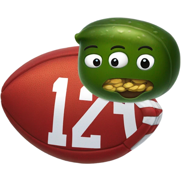 Pickle with Kansas City Chiefs Jersey emoji