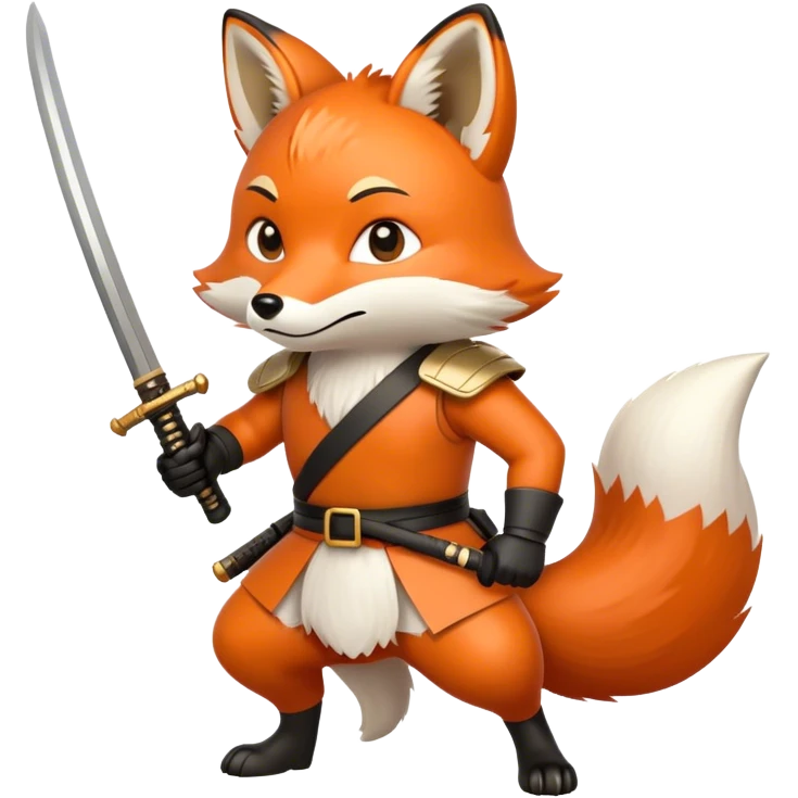 fox with katana emoji