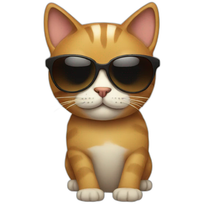 Cat with sunglasses emoji