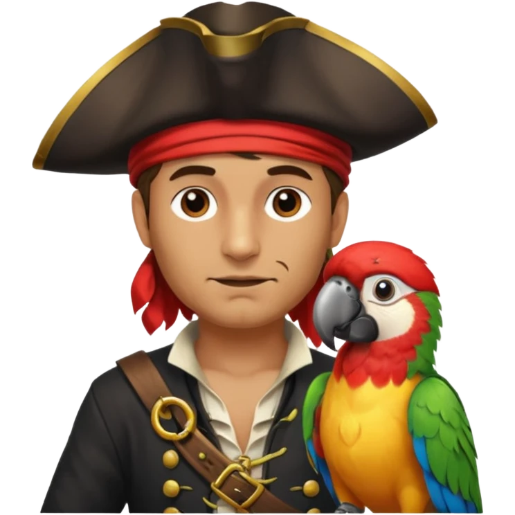 pirate and parrot emoji