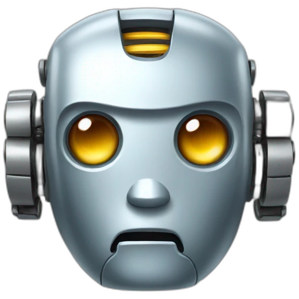 robot looking down emoji