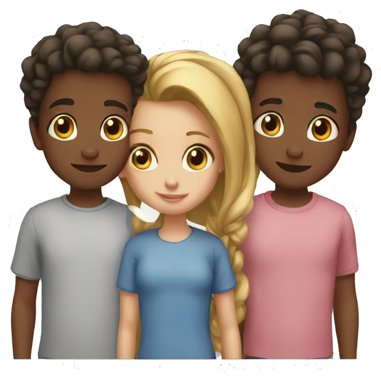 2 boys 3 girls  emoji