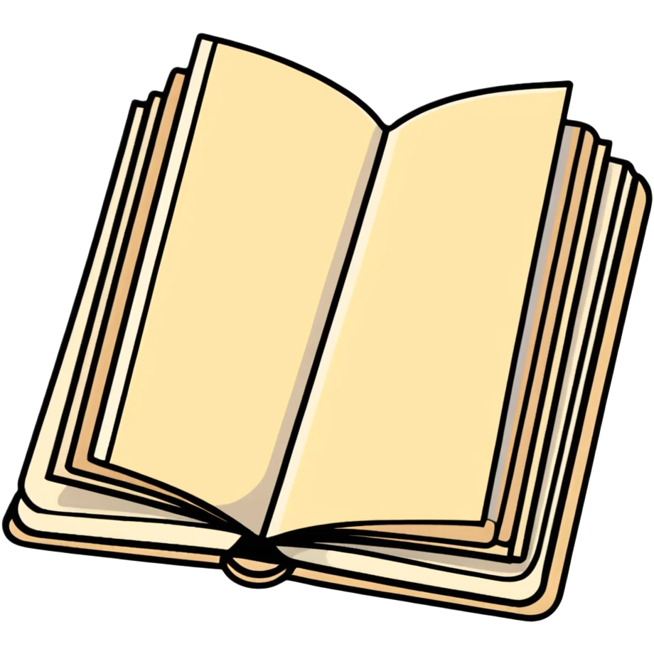 Open book with beige to cream gradient pages emoji
