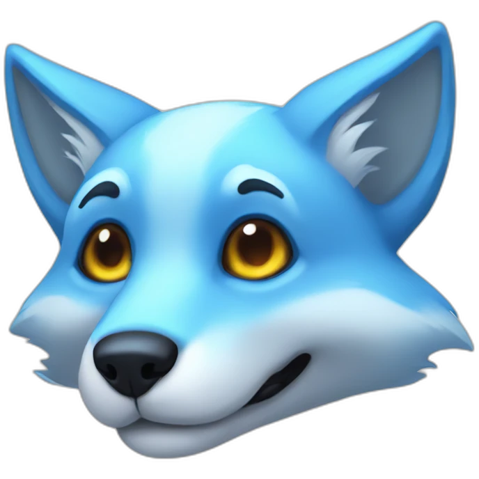 Blue ghost fox emoji