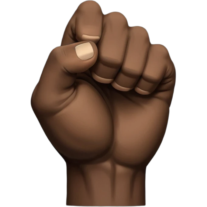 A black fist logo based on rebellion against rome emoji