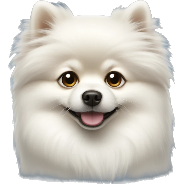 white pomeranian  emoji