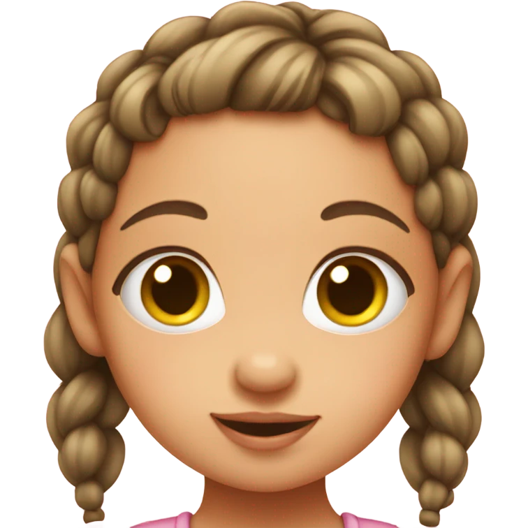 baby girl with pigtails  emoji