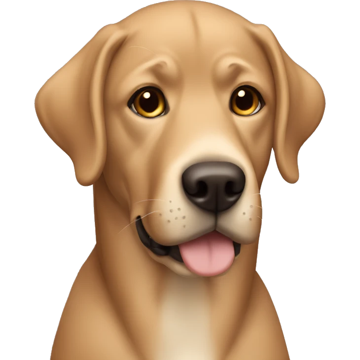 Person with brown hair and a Labrador  emoji