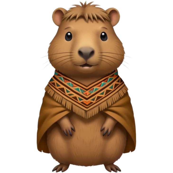Capybara with inca cloth emoji