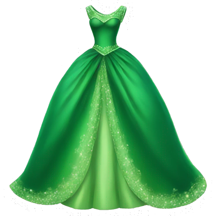 green princess gown emoji