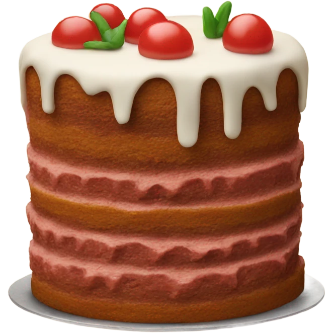 Cake made out of beef emoji