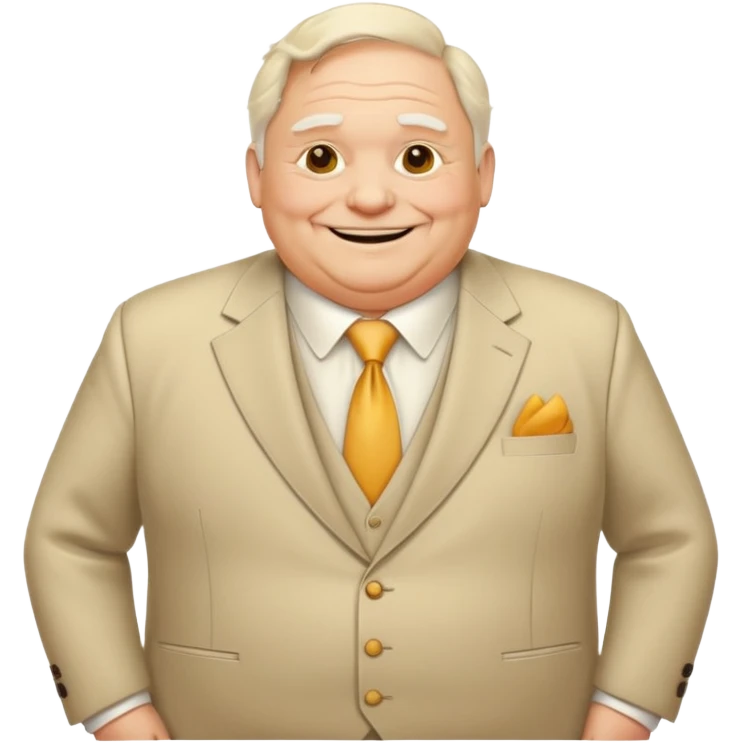 Old fat men in dress suit emoji