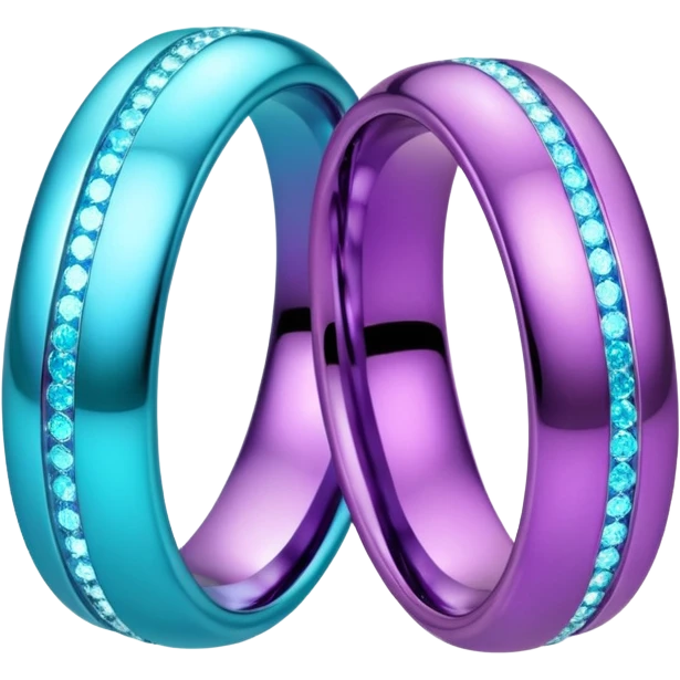 glitter purple and cian marry ring emoji