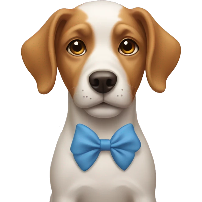 Dog with a bow emoji