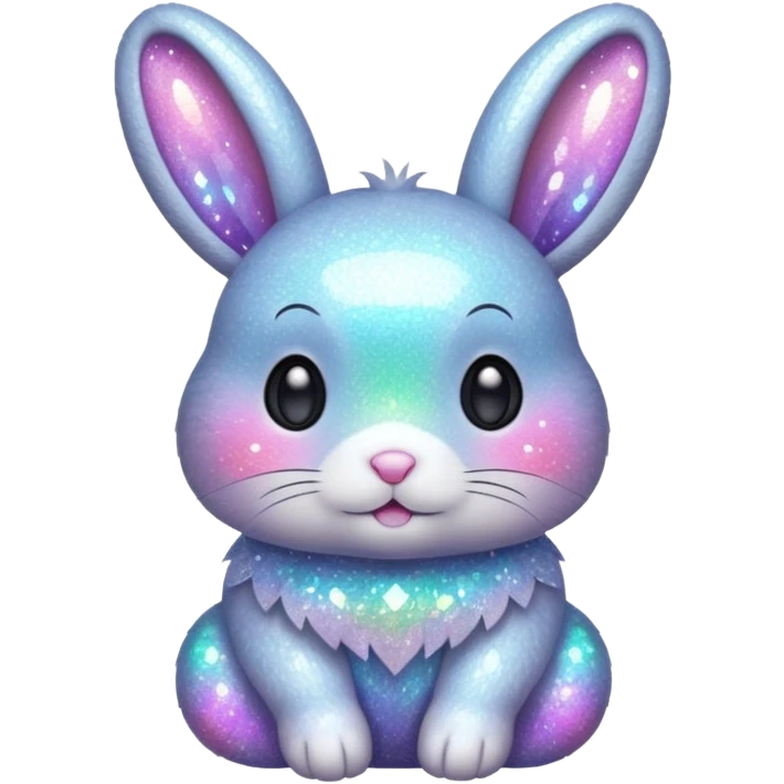 Glitter rabbit emoji