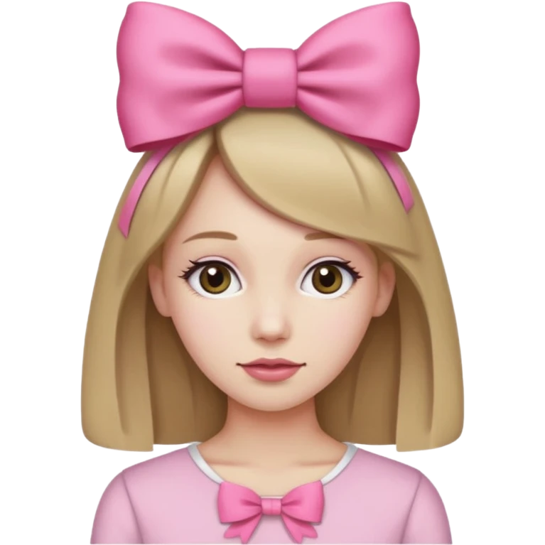 Este emoji 🙍🏼‍♀️ pero con el pelo rubio oscuro, y con un lazo rosa en la cabeza  emoji