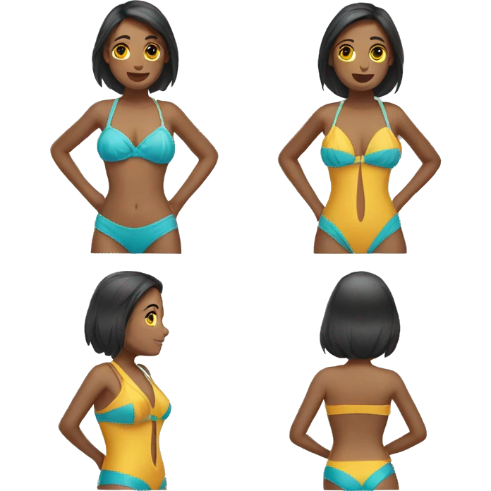 Womam swimsuit ios style emoji