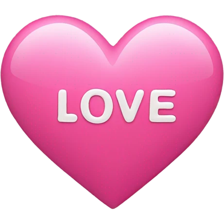 Pink heart that says I love you  emoji