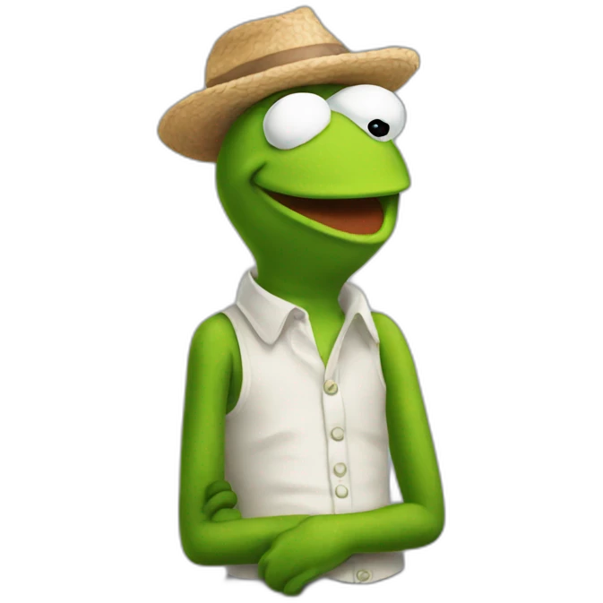 anxious kermit emoji