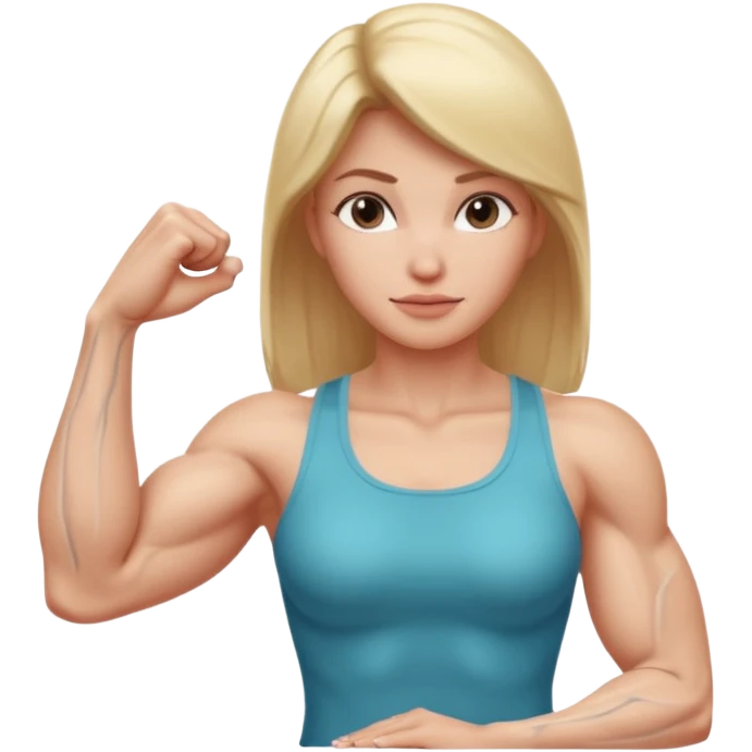 Female arm with muscle and manicured hands  emoji