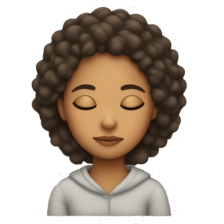 mixed girl sleeping emoji