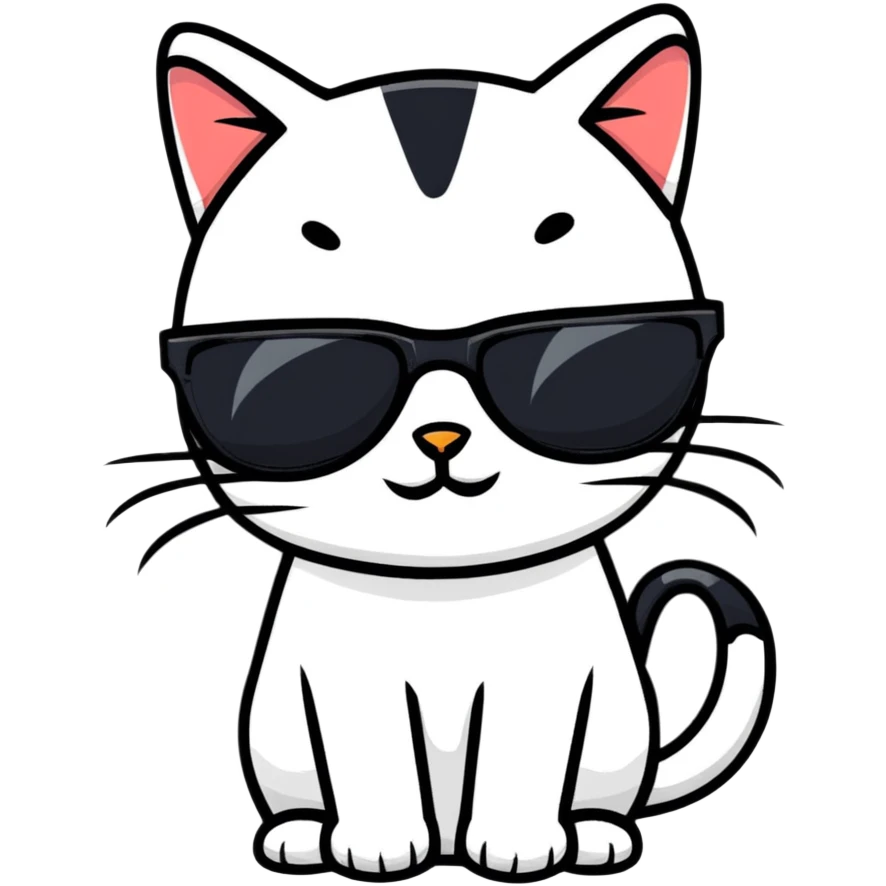 Cat with sunglasses emoji