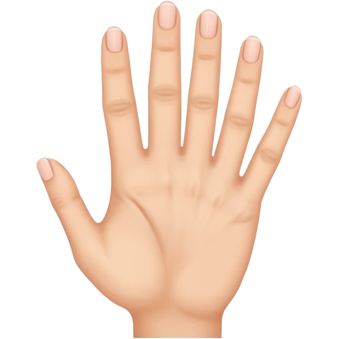 hand from the top with five fingers, make women hand emoji