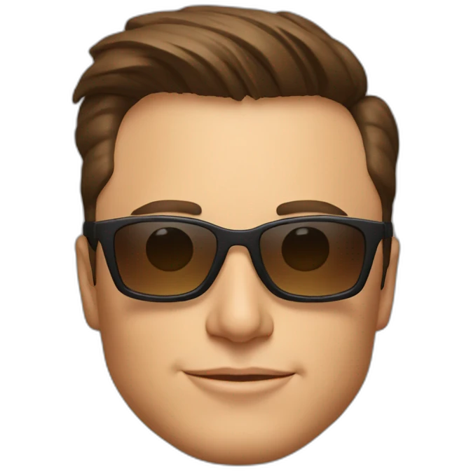 Elon Musk with sunglasses emoji