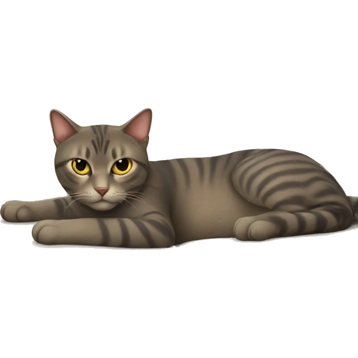 The cat is lying on the couch emoji