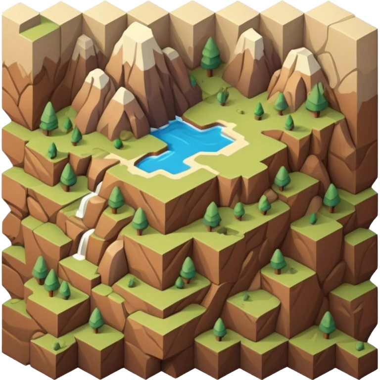isometric rugged terrain tile emoji