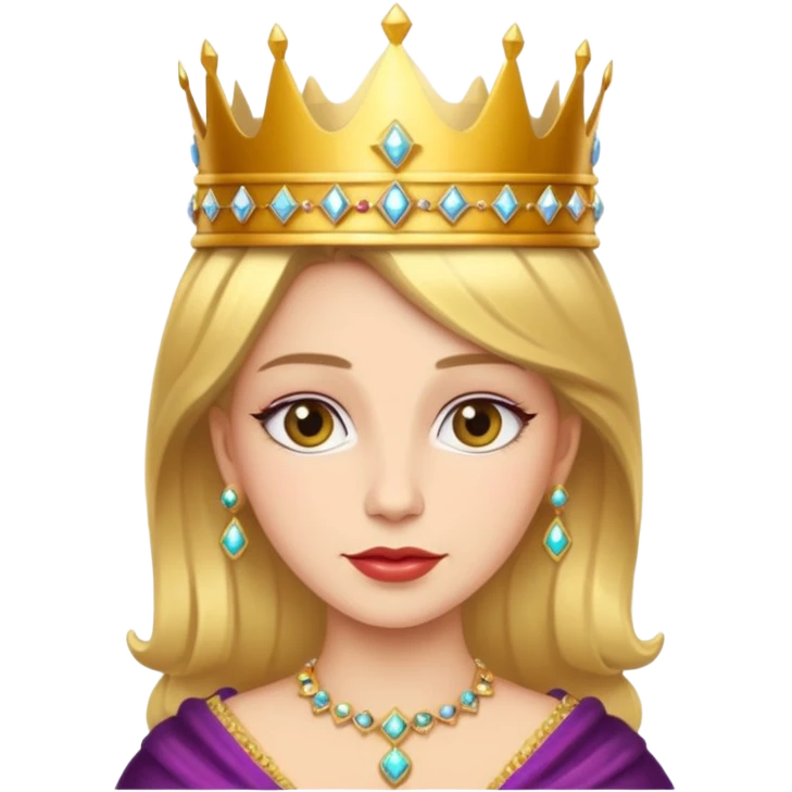 the word queen and a crown emoji