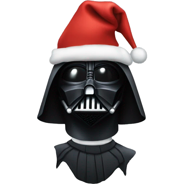 Darth Vader wearing Santa hat emoji